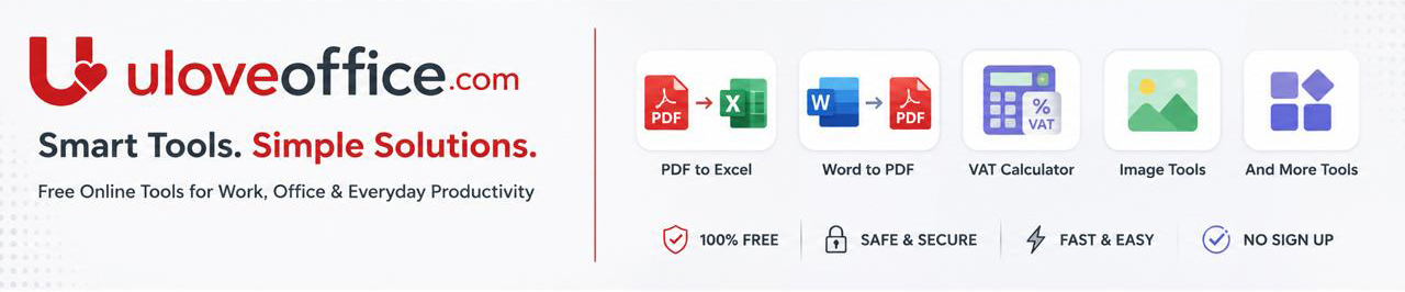 U Love Office — free online PDF, Word and Excel tools